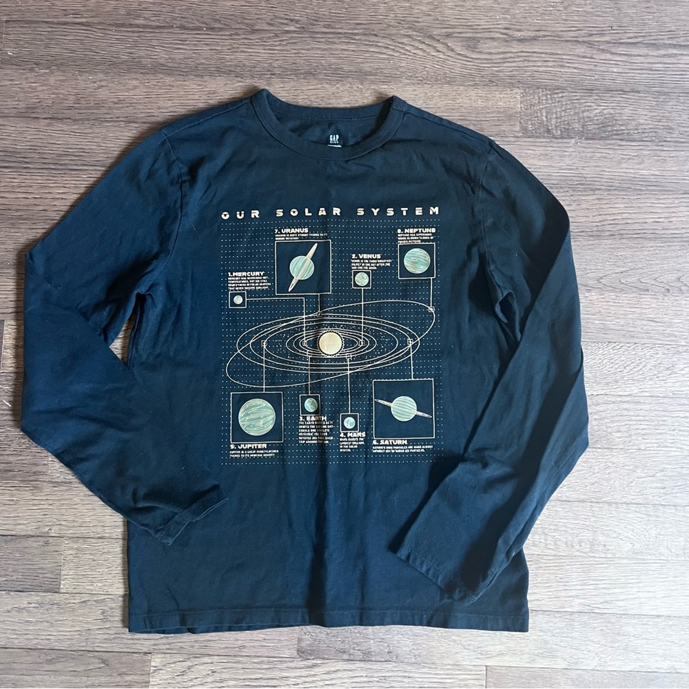 GAP Boys Brown Solar System Long Sleeve Tee